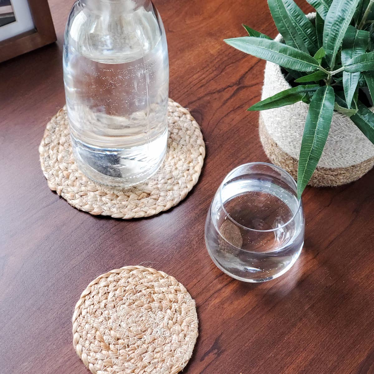 KORISSA - Wholesale Coasters - Handwoven Drink Coaster • Kata Natural Coaster-Set of 43