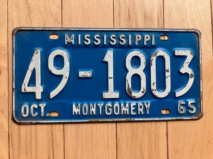 1965 Mississippi Montgomery County Kentekenplaat voor wholesale door RusticPlates