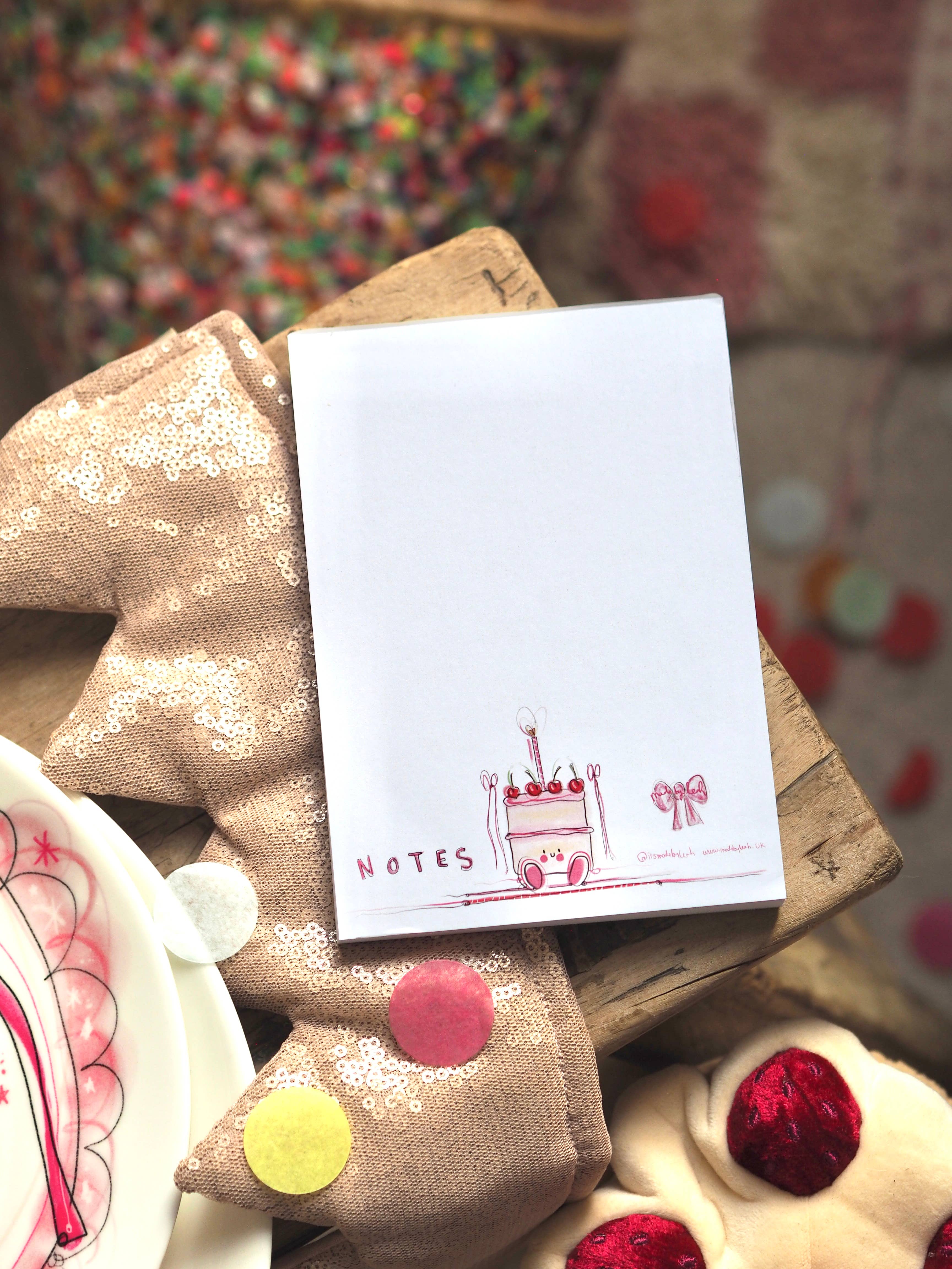 Made by Leah - Wholesale Notepad - Little Cake A6 Notes Pad1