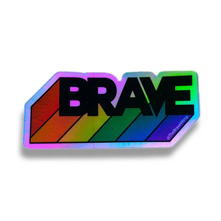 Etiqueta Hologram Brave Rainbow Pride por atacado de Brave Wimp