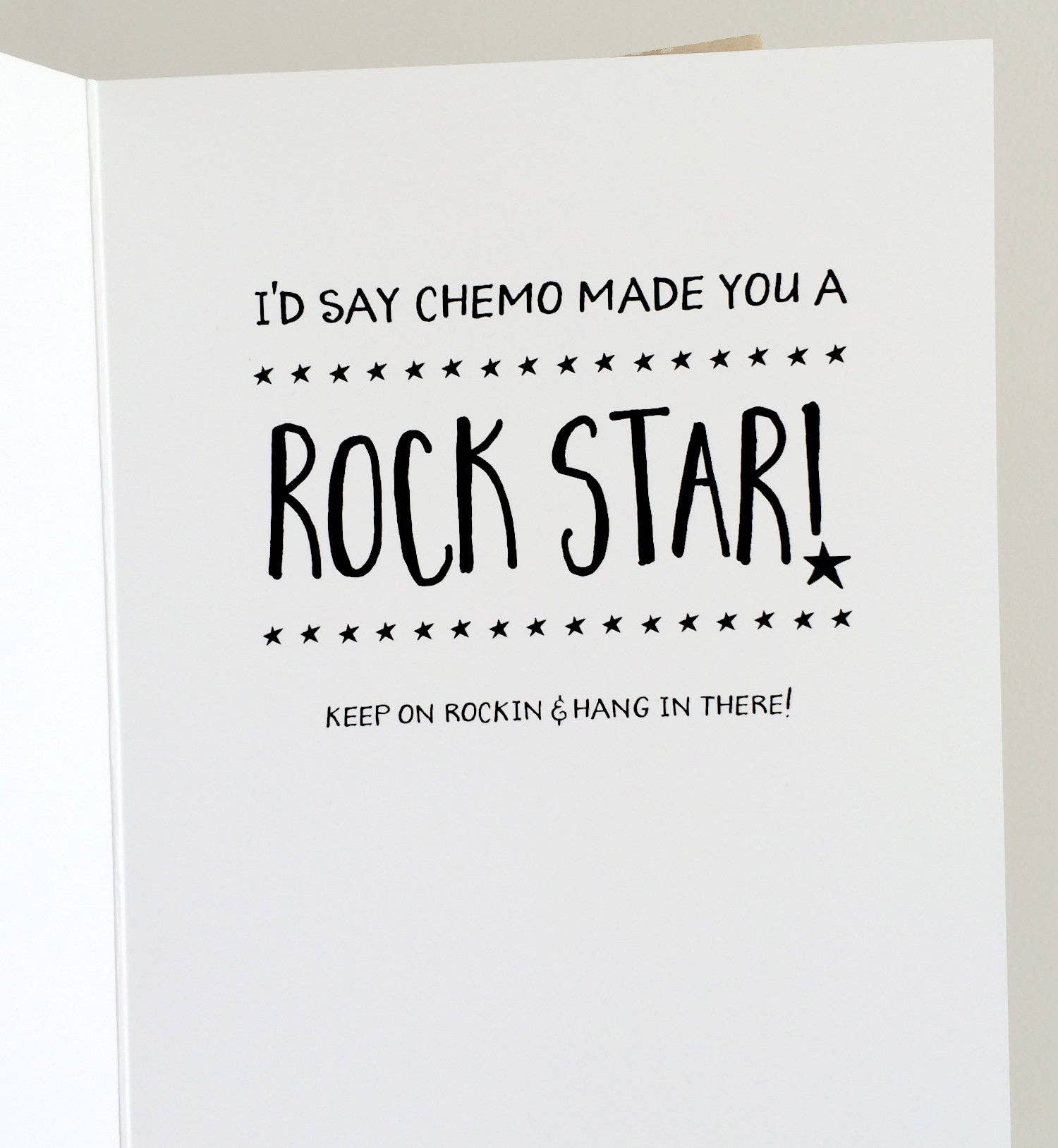 Striped Hat Studio - Wholesale Encouragement Card - Chemo Made You a Rock Star Card1