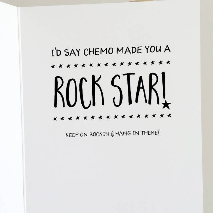 Striped Hat Studio - Wholesale Encouragement Card - Chemo Made You a Rock Star Card1