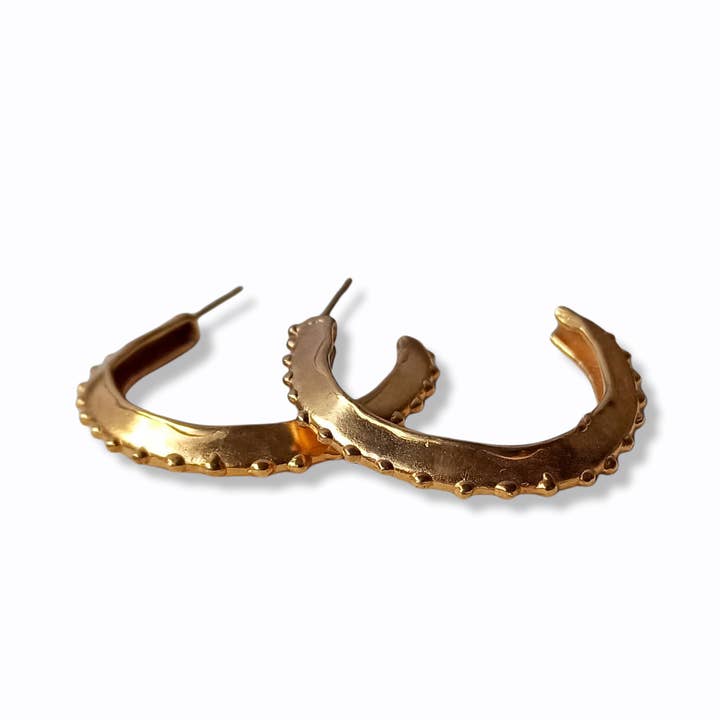 Doted hoops Large for wholesale by 5elements_handbuiltart