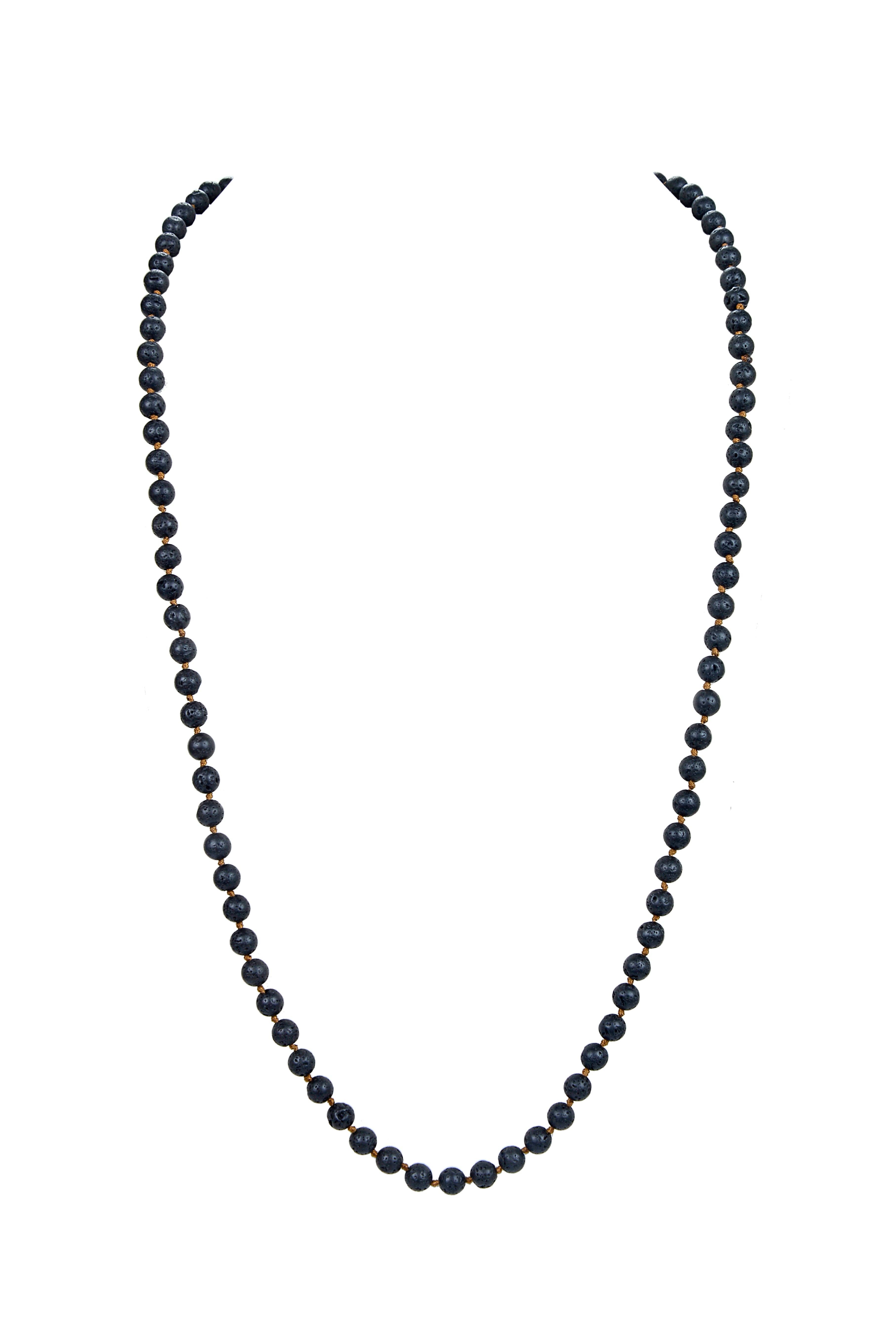 Ole - Wholesale Beaded/Pearl Necklace - Lava Stone Beaded Necklace N31802
