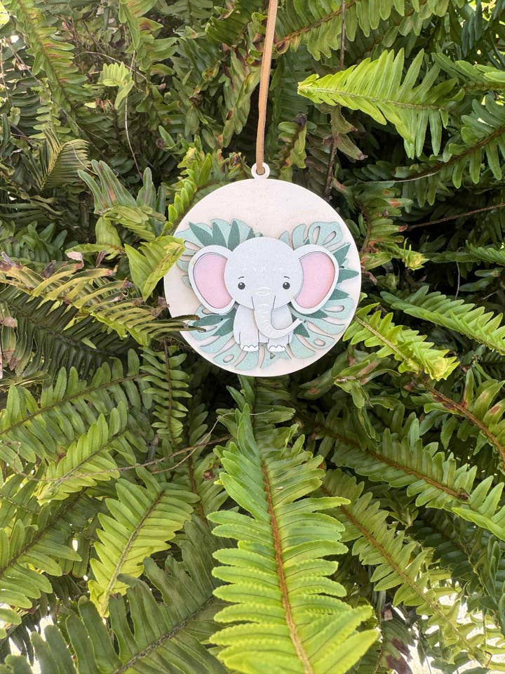 Baby Elephant - Round Ornament for wholesale by The Wilusz Way