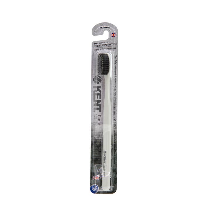 KEY Company - Wholesale Toothbrush - Kent ORALS Charcoal Toothbrush Black/White