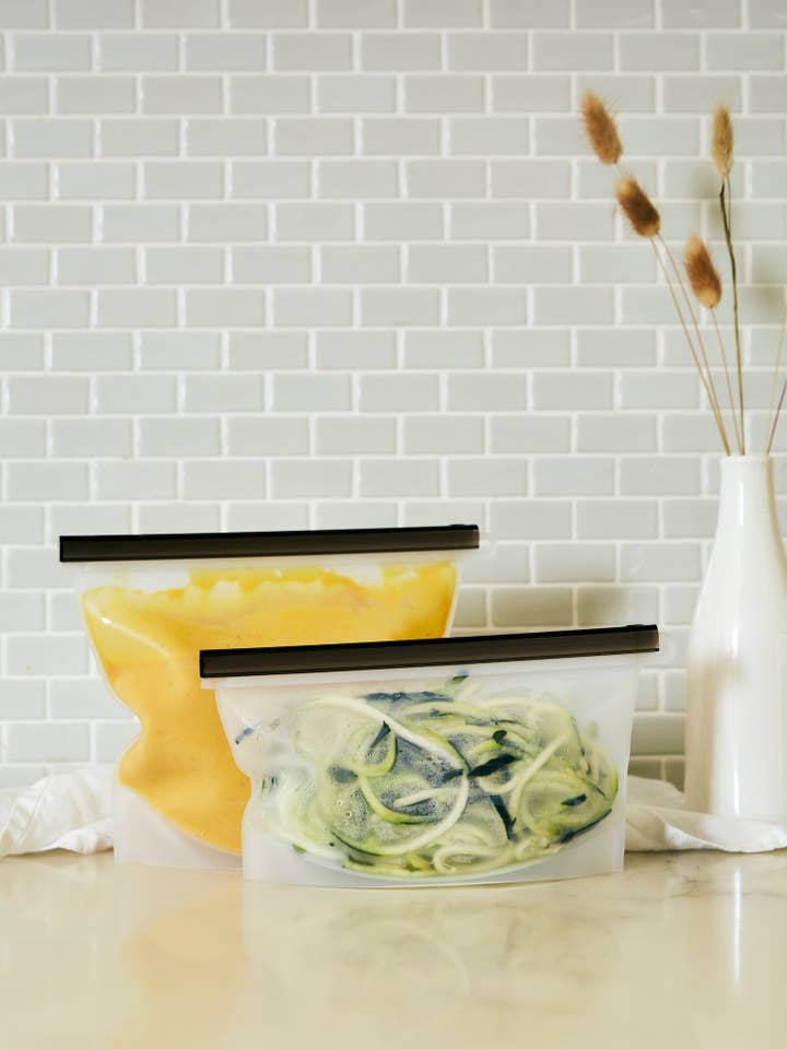 Reusable Silicone Food Pouches (Set of 4) for wholesale by The Conscious Store