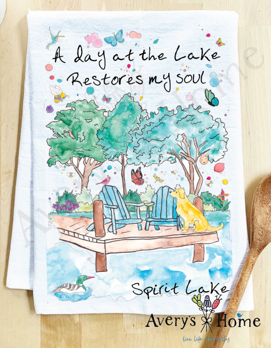 Avery's Home - Wholesale Tea Towel - A Day at the Lake or River Customizable Tea Towel44