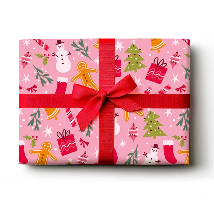 Seasonal Print Gift Wrap | Flat Wrap | Christmas for wholesale by Stormy Knight