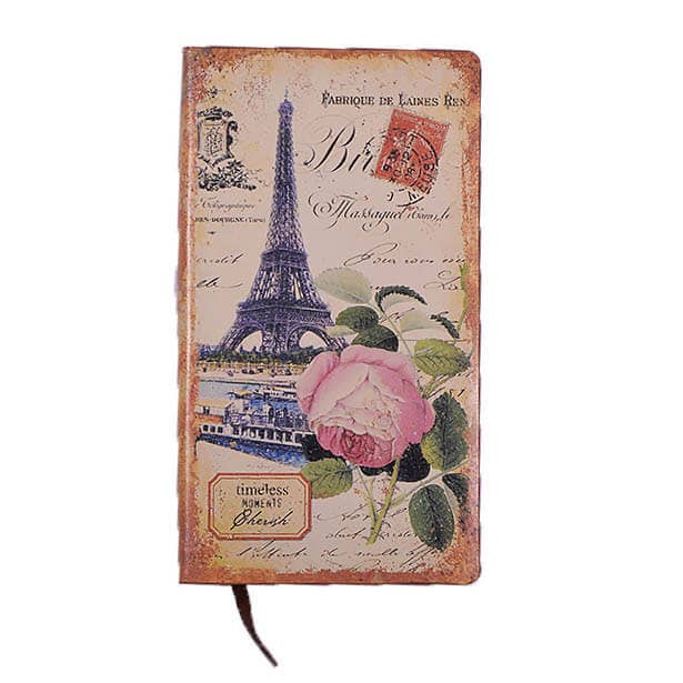 Carnet floral en PU A5 avec tour Eiffel pour la vente par giftland