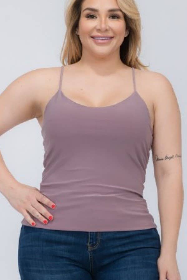 Curve Market - Vendita all'ingrosso Canotta - Donna - CANOTTA CAMI CON SPALLINE DOPPIE FODERATE TAGLIE FORTI3