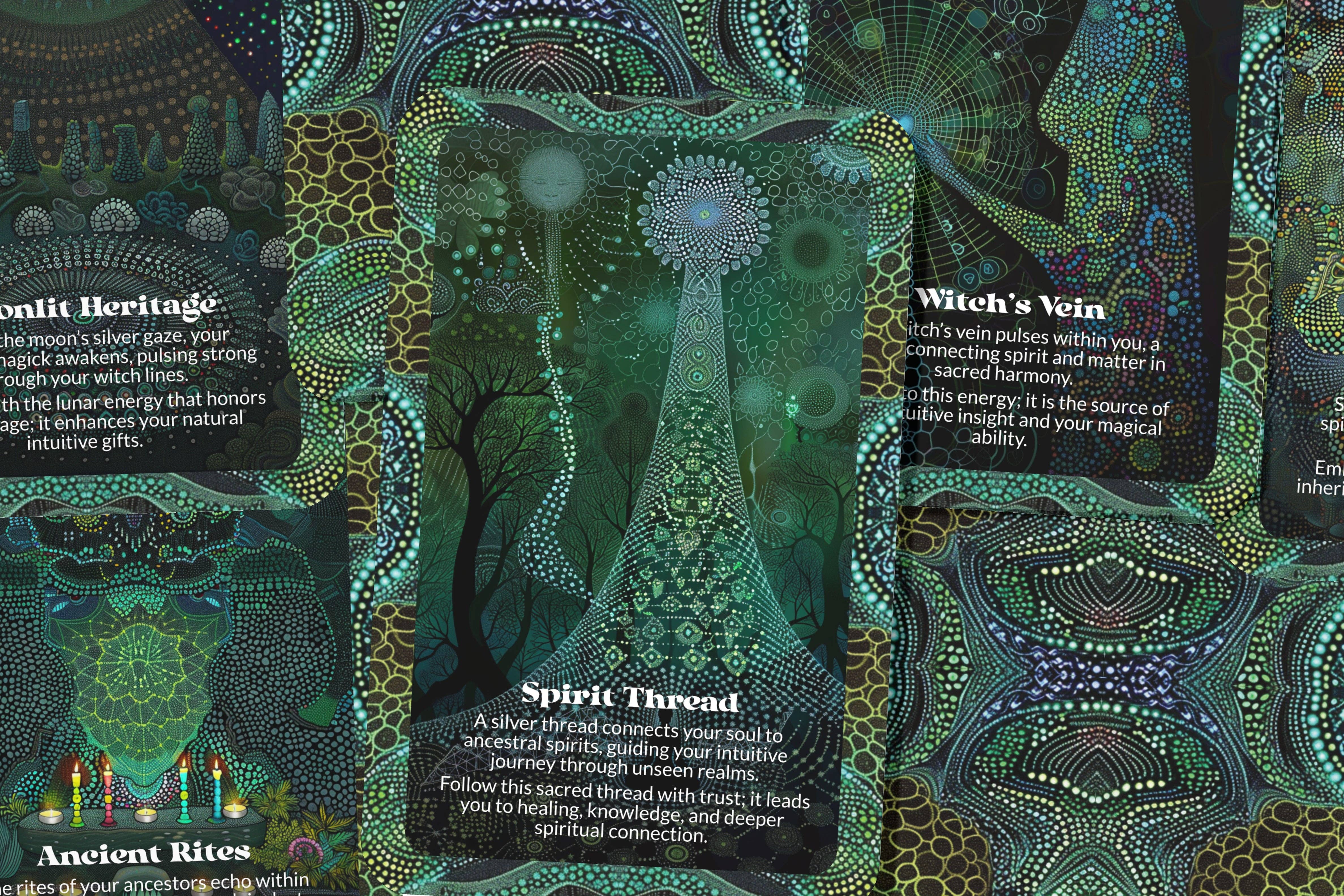 Ibiza Tarot USA - Wholesale Tarot Cards - Witch Lines Ancestral Magick Oracle Deck – 22 Cards2