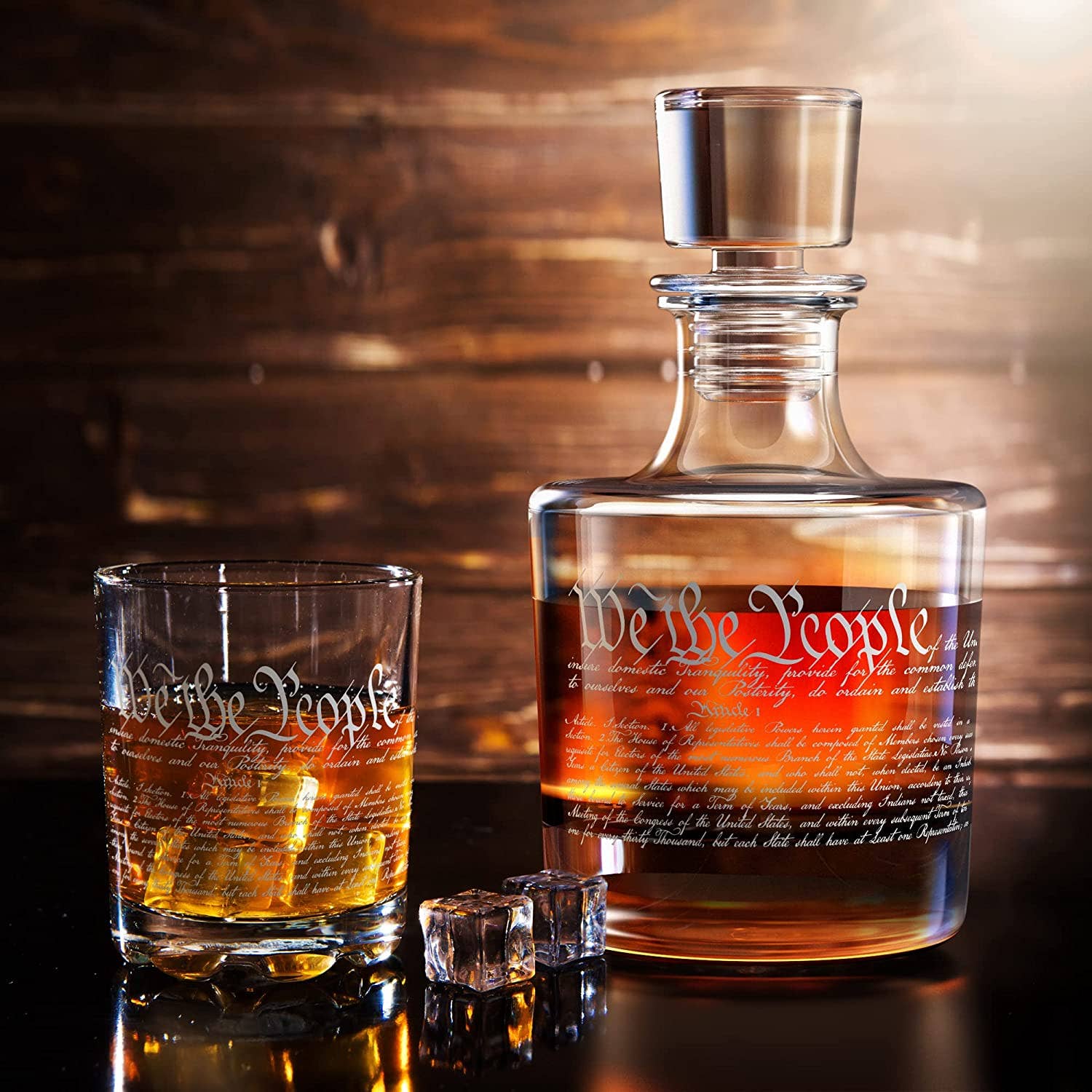 Old Southern Brass - Wholesale Decanter - Constitution of the United States Decanter Whiskey Glass Set8