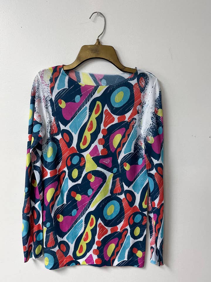 AMB Designs - Wholesale Blouse - Women's - 60's Second Skin Raw Edge Top