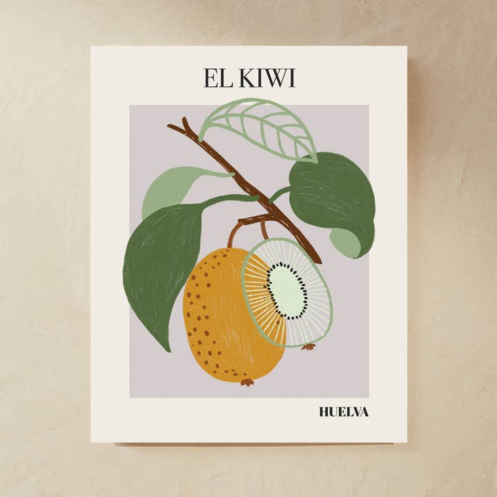 Kiwi Wall Art, Travel Fruit Market Posters, Scandi Aesthetic for wholesale by Honora Papers