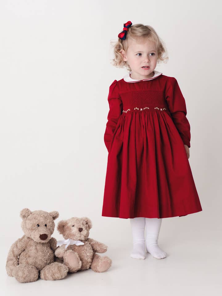 BELLA gesmoktes Kleid für den Großhandel von Annafie London Ltd