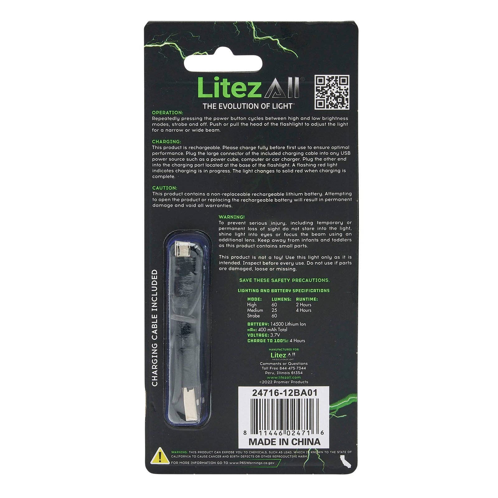 LitezAll - Wholesale Flashlight - LitezAll Rechargeable Mini Tactical Flashlight23