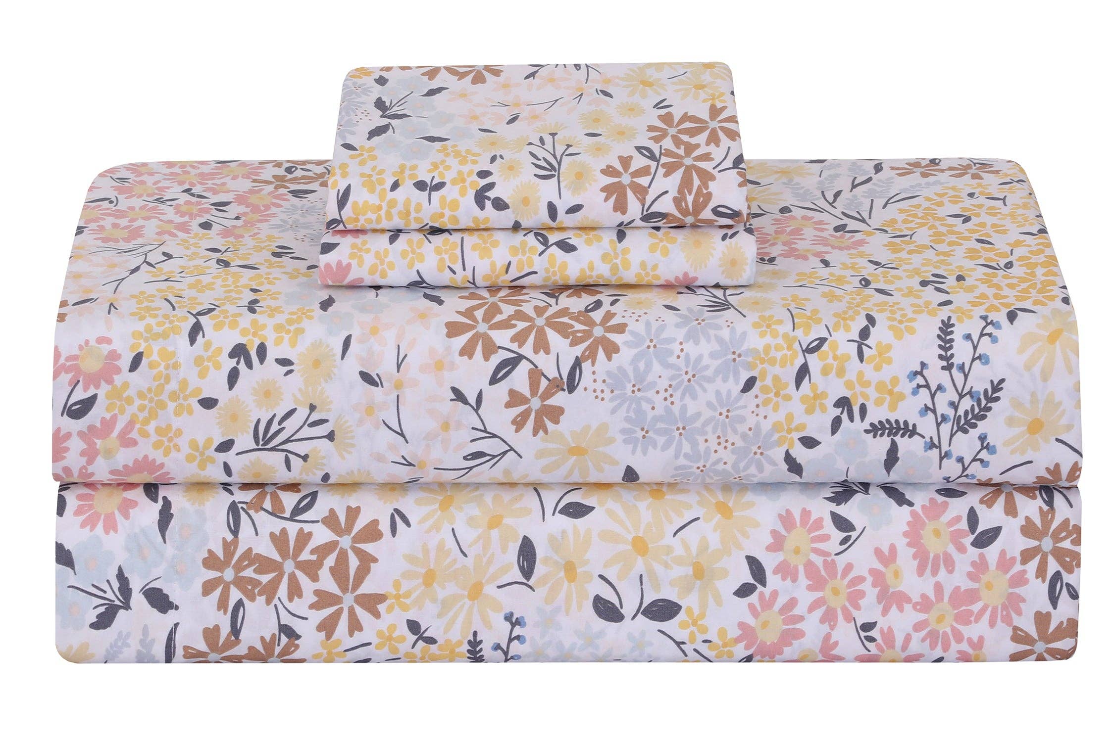 Feather & Stitch New York - Vente Parures de lit - Ensemble de draps en percale 100 % coton, 300 fils (4 pièces)11