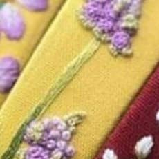 Quince Fables - Wholesale Fashion Headband - Women's - Lily of The Valley, Forget-me-not Orchid Embroidered Headban