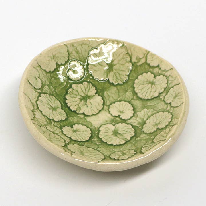 Pottery Dish Bowl - Ground Ivy for wholesale by Walton Clay Studio