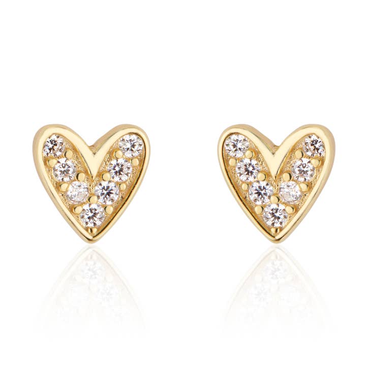 Heart Pavé Studs for wholesale by Elli Parr Jewelry