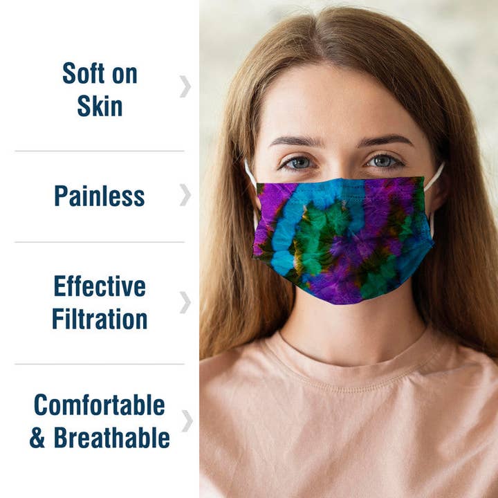 ShopHomeMed - Wholesale Medisch gezichtsmasker - WeCare Wacky Tie Dye Pack-maskers2