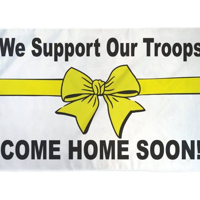 Flags Importer - Wholesale Flag - We Support Our Troops (Home) Flag 3x5ft Poly