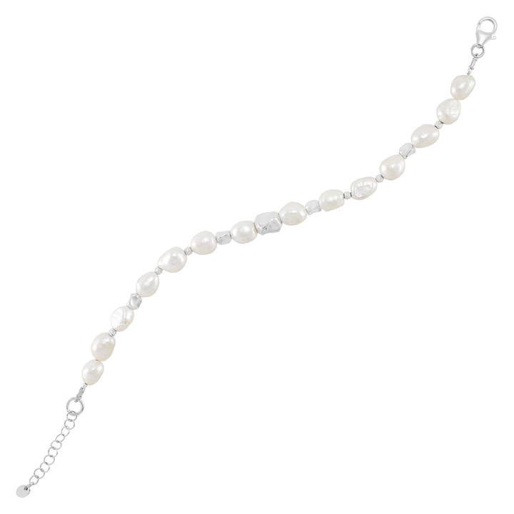 Silpada - Wholesale Beaded Bracelet - Silpada 'Power Player' Silver Freshwater Pearl Bracelet, 8"