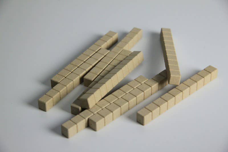 Dienes ten-bars natural colored (10 pieces) | Decimal calculations for wholesale on Faire1