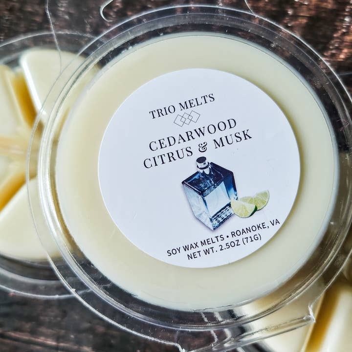 Trio Melts - Wholesale Wax Melt - Cedarwood Citrus & Musk Wax Melt
