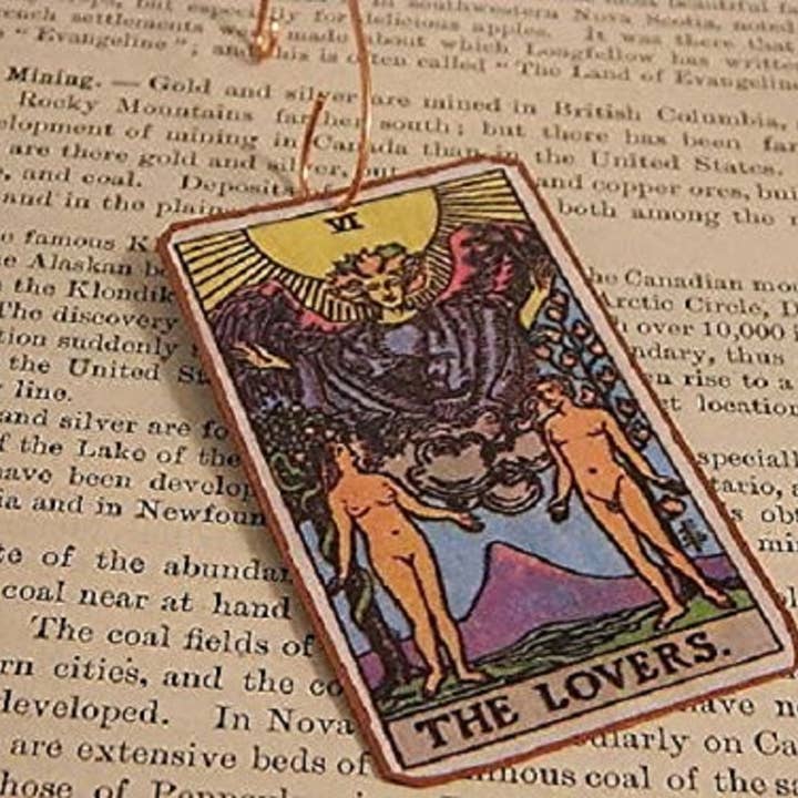 Ornament Tarot The Lovers for wholesale by Sarah Wood Studio