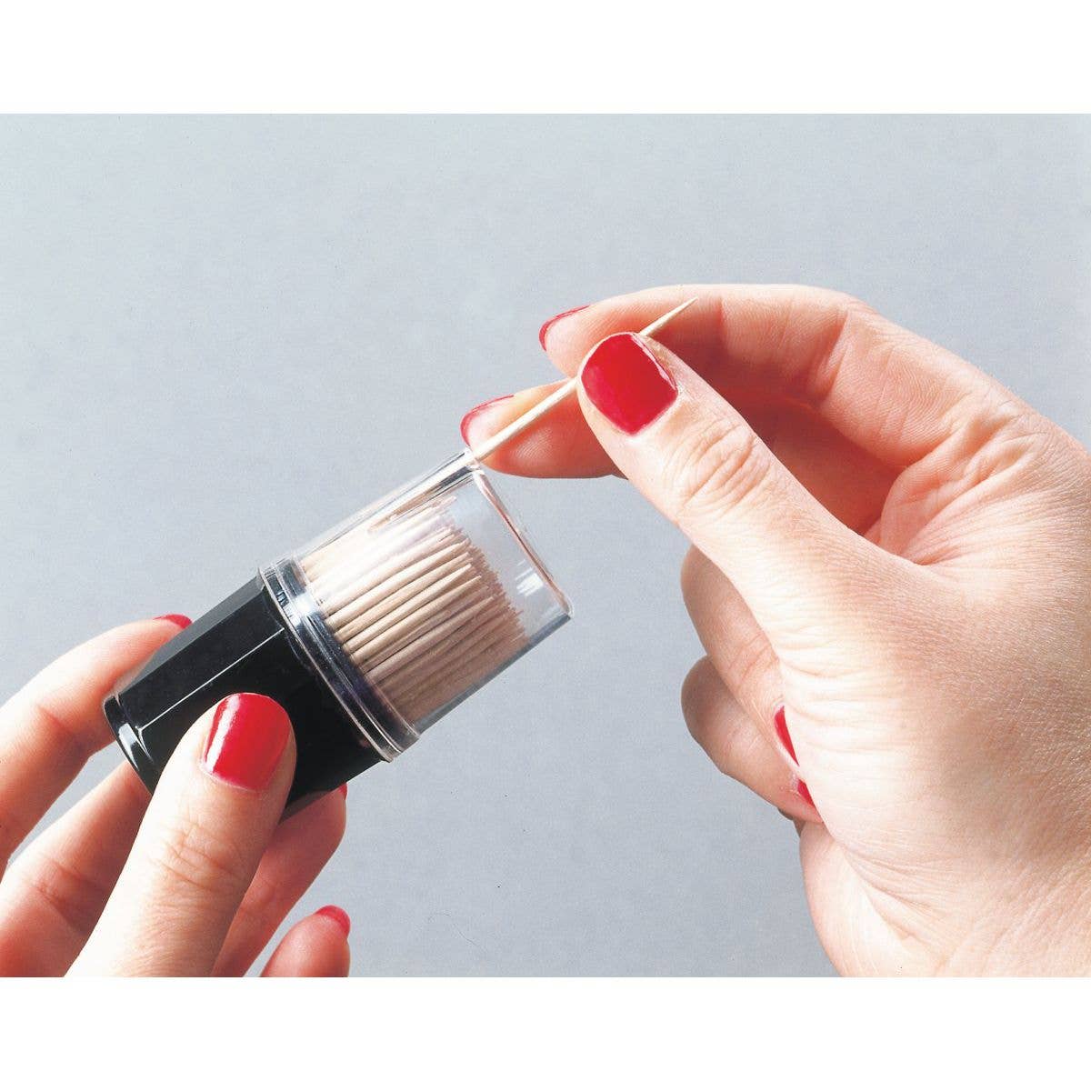 Zenker - Vendita all'ingrosso Stuzzicadenti - Confezione da 190 stuzzicadenti in legno in una scatola rotonda con coperchio Fackelmann Wood Edition6