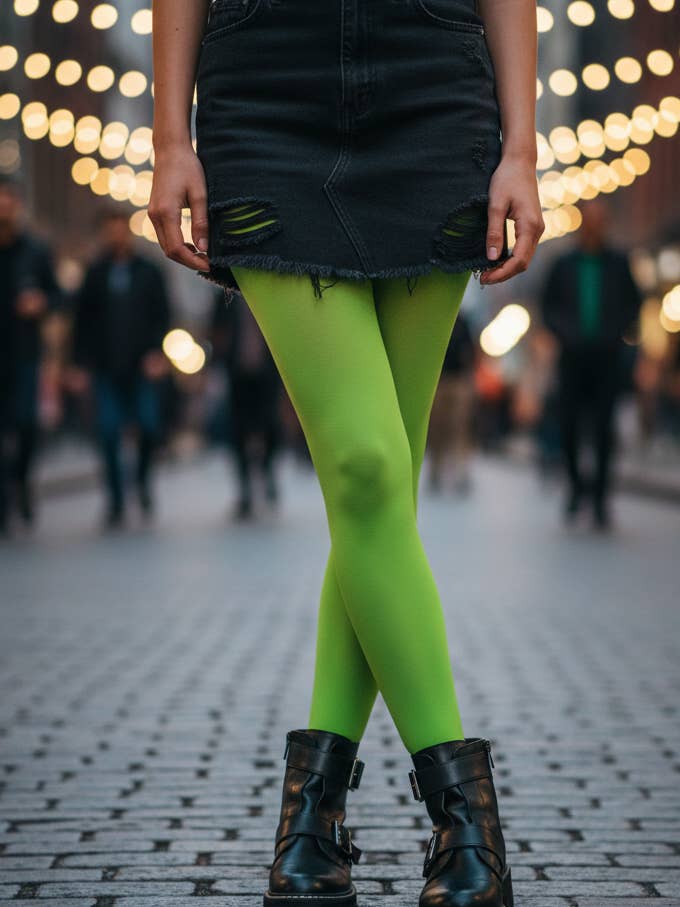 Sokisahtel I BestSockDrawer - Wholesale Tights - Women's - STIINA KIWI 40DEN green tights1