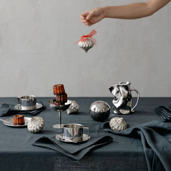 Tovaglioli in lino Forest green (set di 2) per la vendita all'ingrosso da parte di dodesign