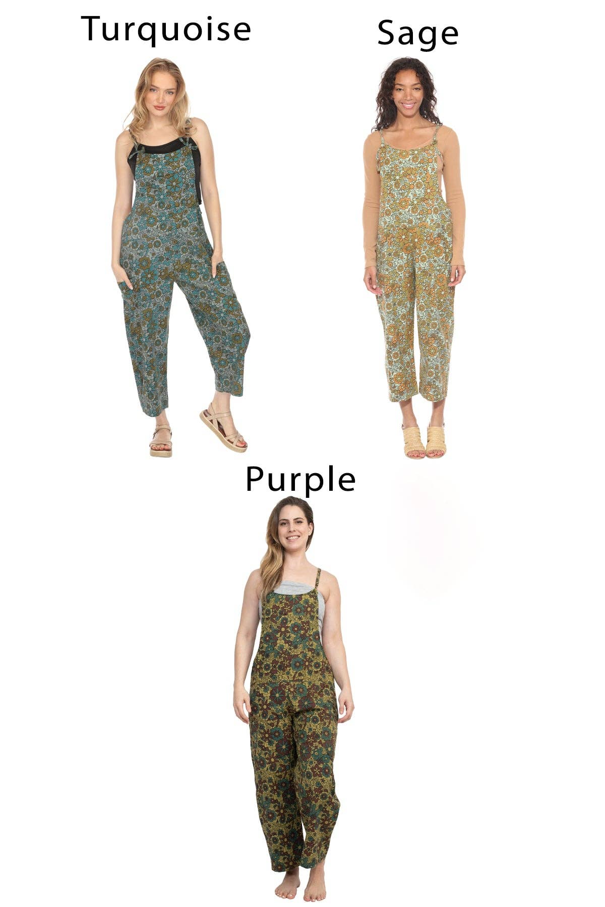 Lakhays Collection Inc. – Großhandel Overall – Damen – Flower Power Overalls in Übergröße2