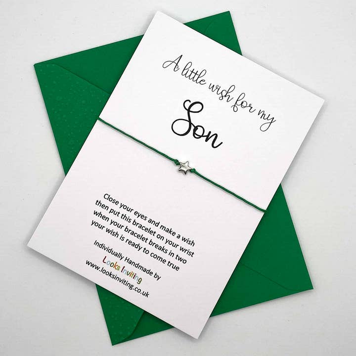 Son Wish Bracelet - A Little Wish For My Son for wholesale by Looks Inviting