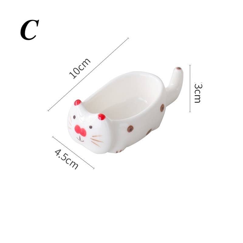 Homerely (We Cover All Import Duties) – Großhandel Gewürz-/Dipschale – Niedlicher Katzen-Keramikteller – Kreativer Soßen- & Snackteller2
