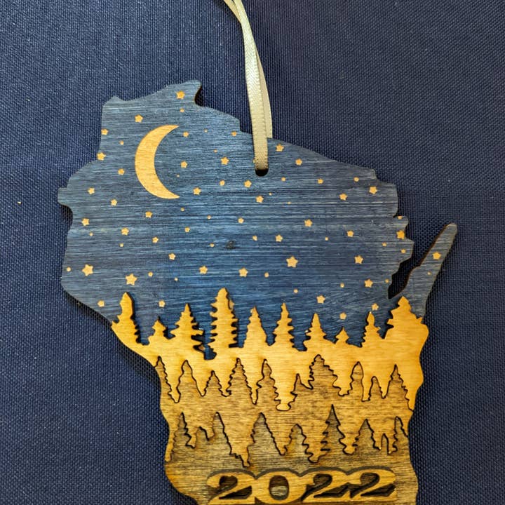 Knit and Nailed - Wholesale Ornament - Wisconin Wood Ornament Art 5" varieties9