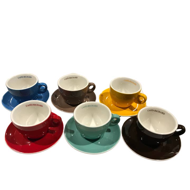 Cafés Richard Coffee - Wholesale Coffee/Tea Cup - Cafes Richard Barista Double Espresso Cups (Set of 6)