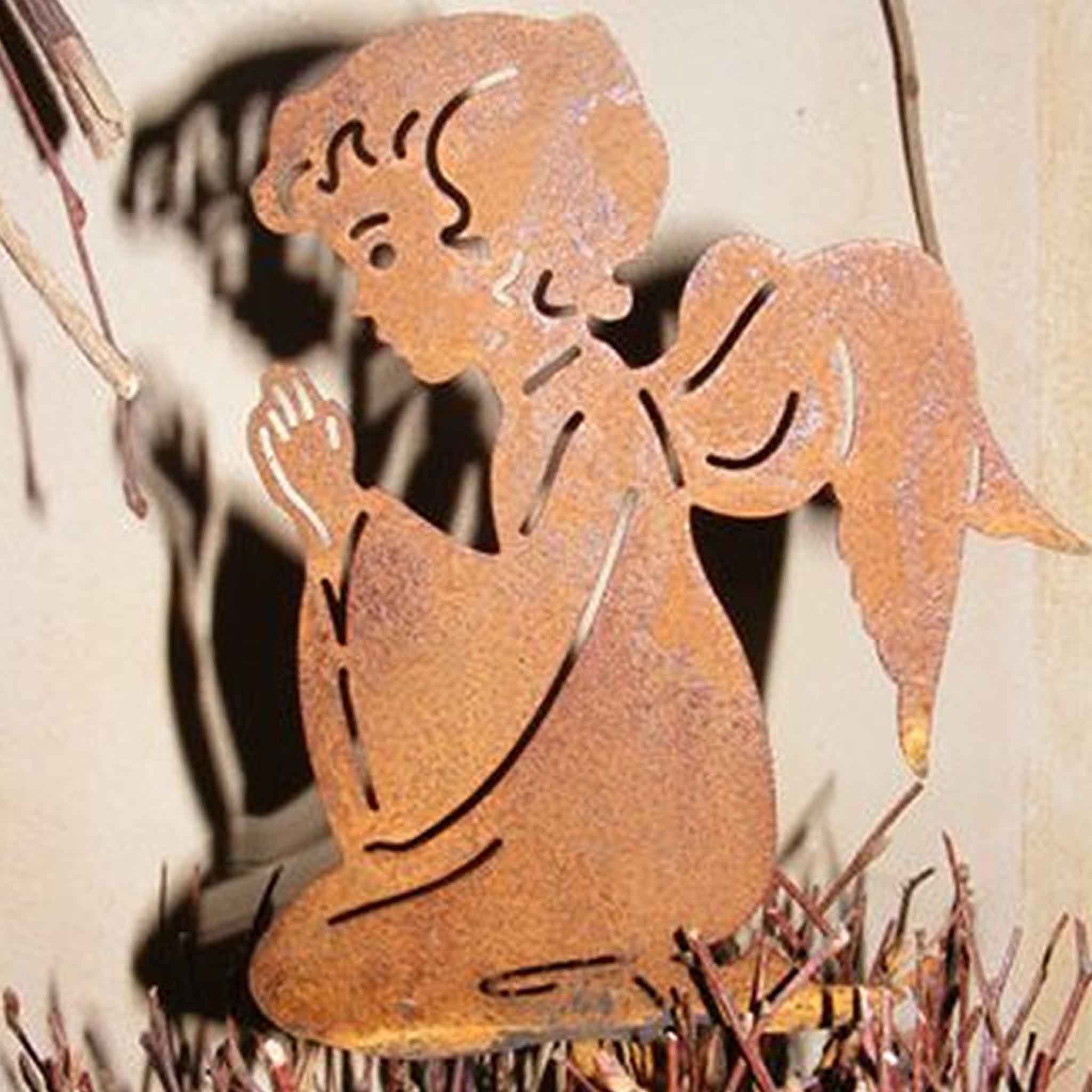 Rostikal – wholesale Christmas decoration – Rust decoration metal guardian angel | Christmas decoration angel praying3
