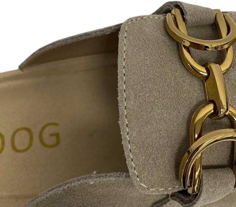 OOG - Wholesale Slippers - Women's - OS1819 Khaki OOG Damen Leder Hausschuhe Slipper Clogs3