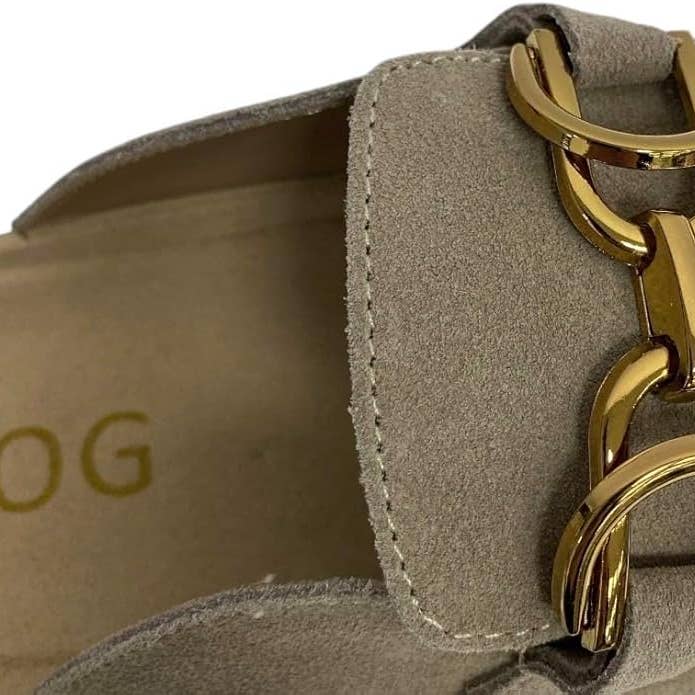 OOG - Wholesale Slippers - Women's - OS1819 Khaki OOG Damen Leder Hausschuhe Slipper Clogs3