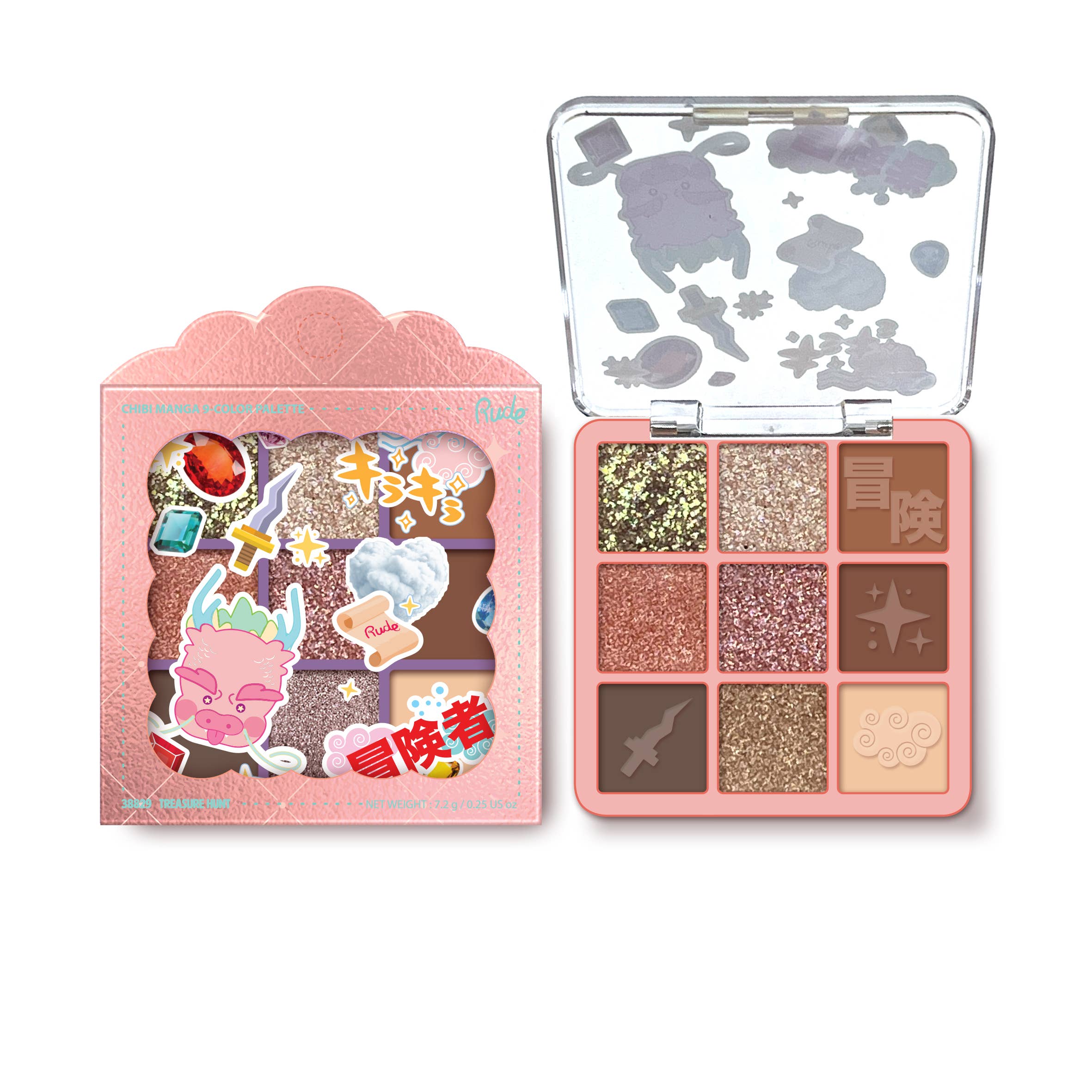 Rude Cosmetics - Wholesale Eyeshadow Palette - Chibi Manga 9 Color Eyeshadow Palette2