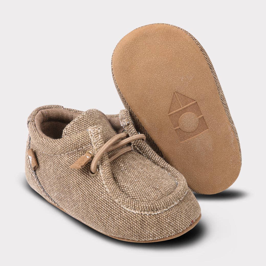 Khaki Parker Boys Slip-On Crib Shoe for wholesale on Faire10