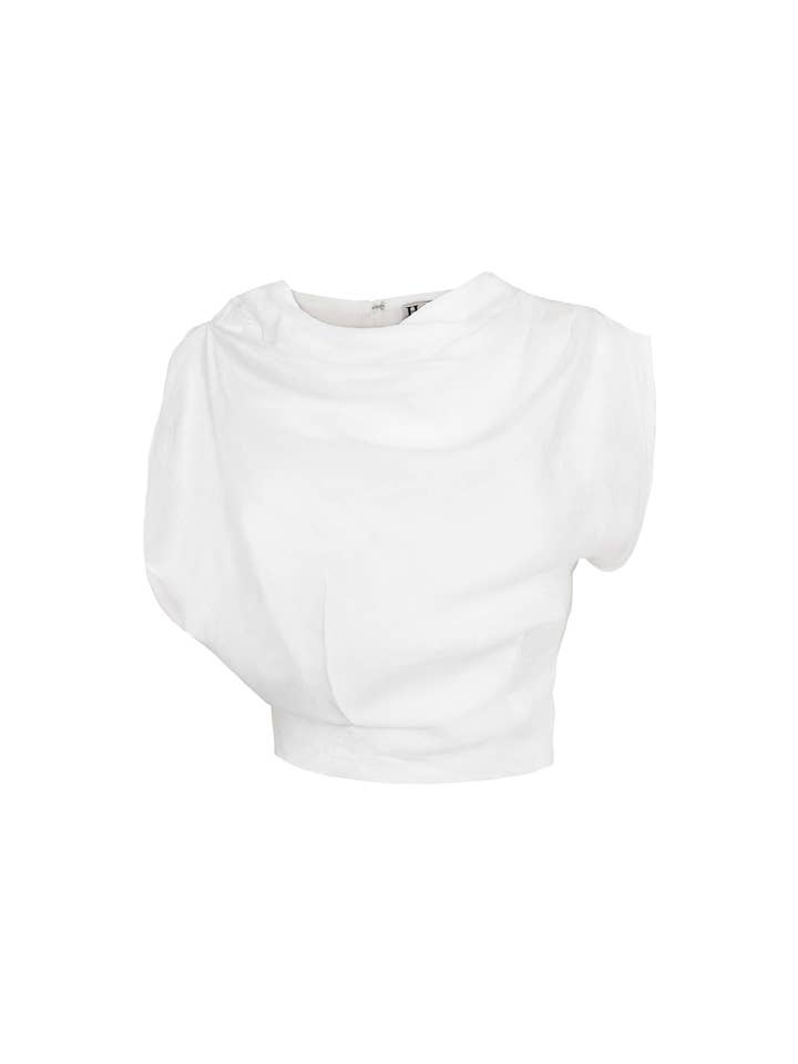 Bianco Top in lino Rhea in vendita all'ingrosso su Faire4