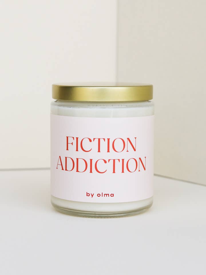 Fiction Addiction - Book Lover Bookish Candles - 9oz Clear for wholesale by JaxKelly Candles