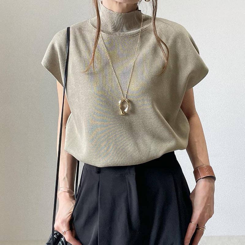 safistyle - Wholesale Knit Top - Women's - Half High Neck Knit Top0