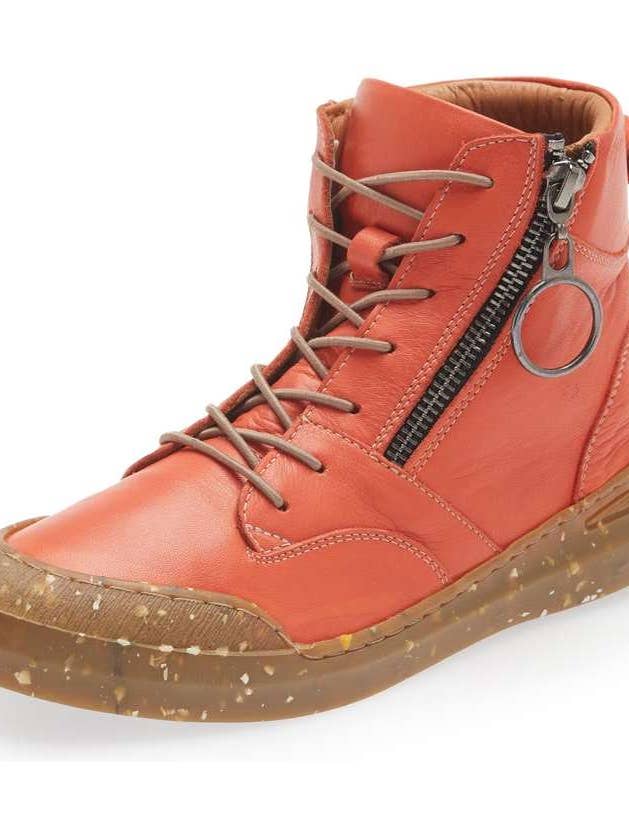 ALBA LEATHER BOOTIE - ORANGE for wholesale by Sheridan Mia