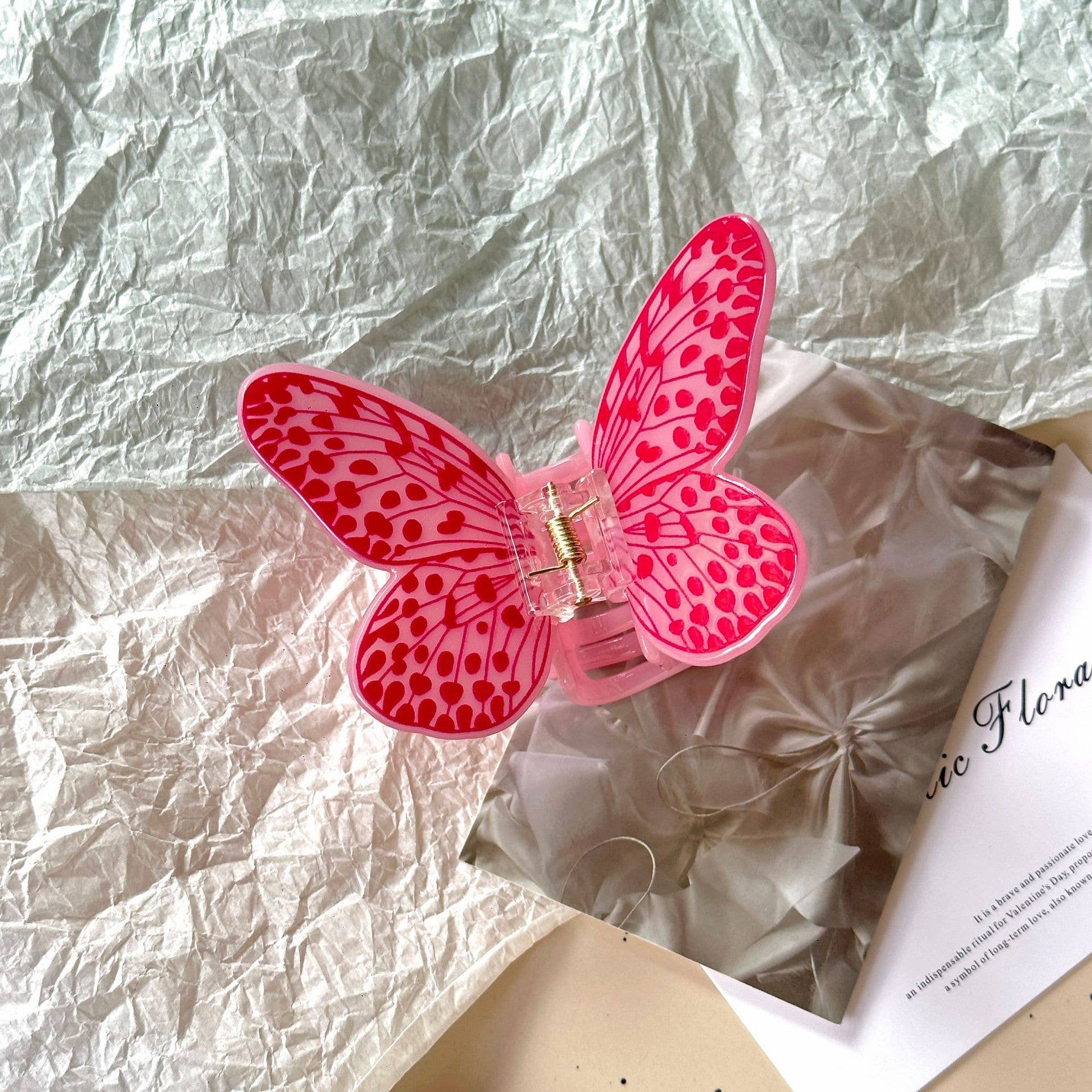 SoapElenGlen - Wholesale Hair Clip - Women's - Colorful Butterfly Claw Clip3