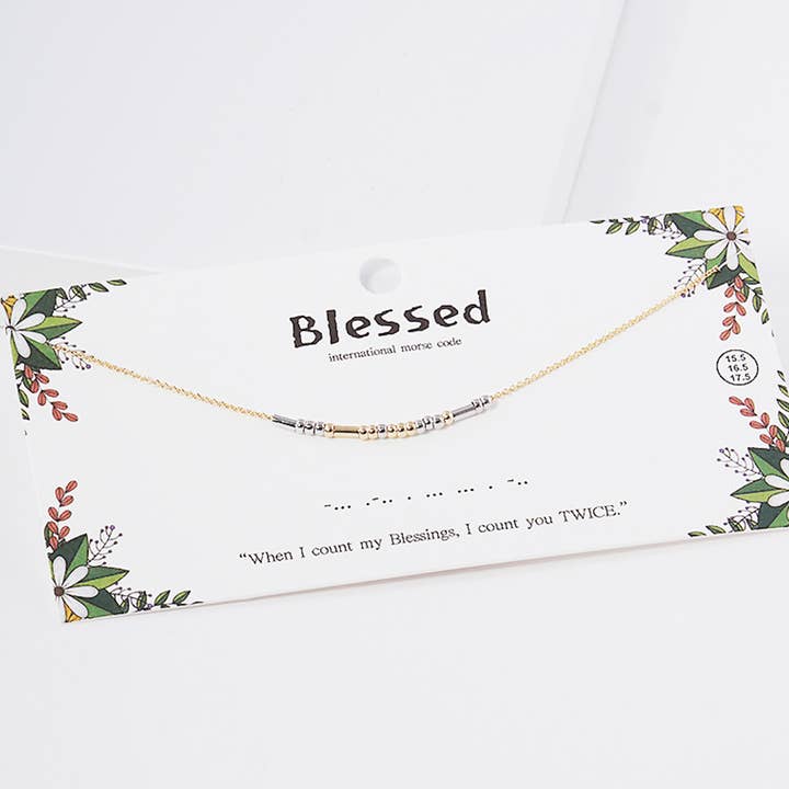 Fashion City - Wholesale Link & Chain Necklace - Positivity Morse Code Necklace1